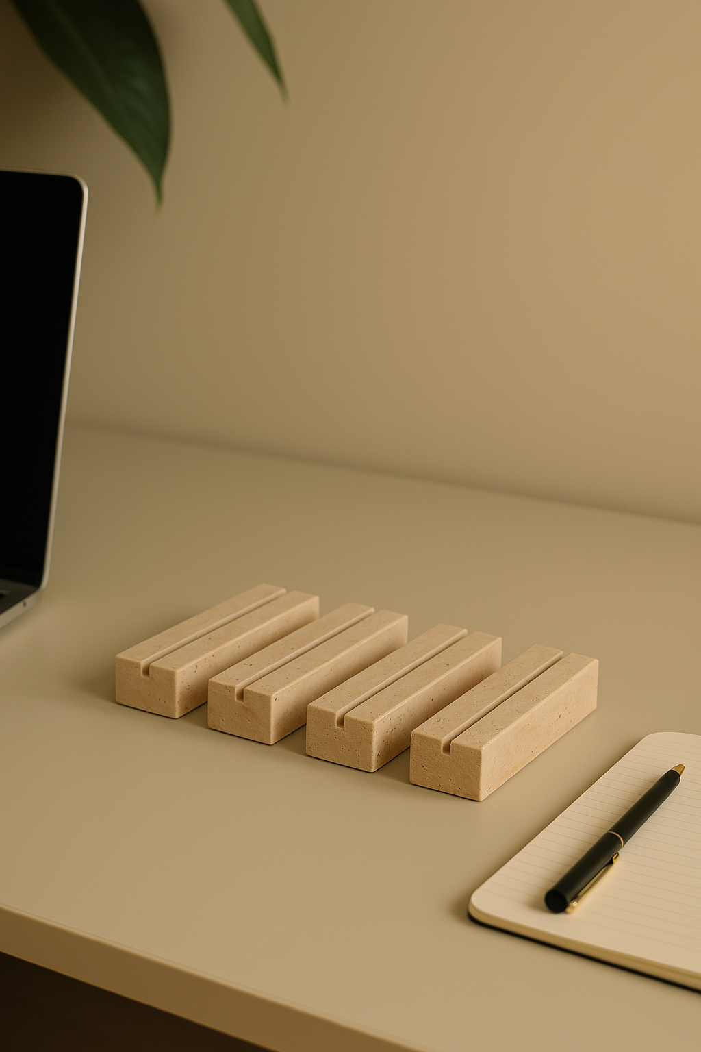 Travertine Card Holder Set of 4