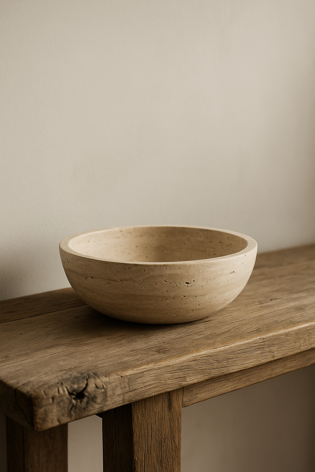 Beige Travertine Bowl