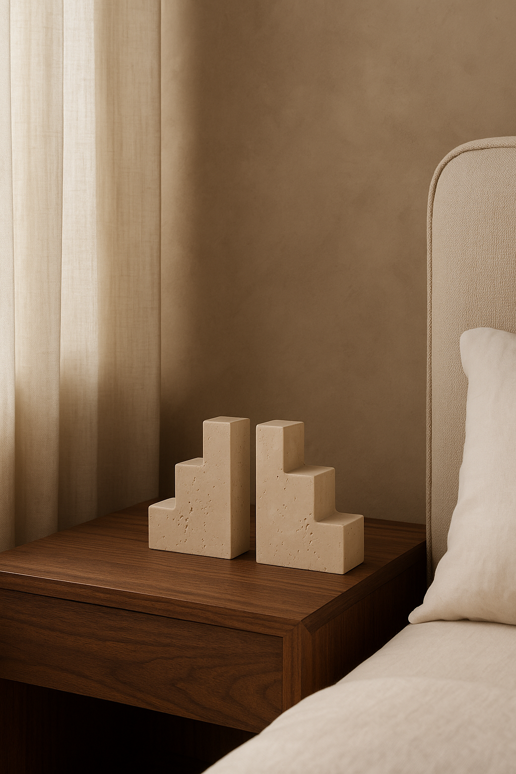 Travertine Stair Bookend