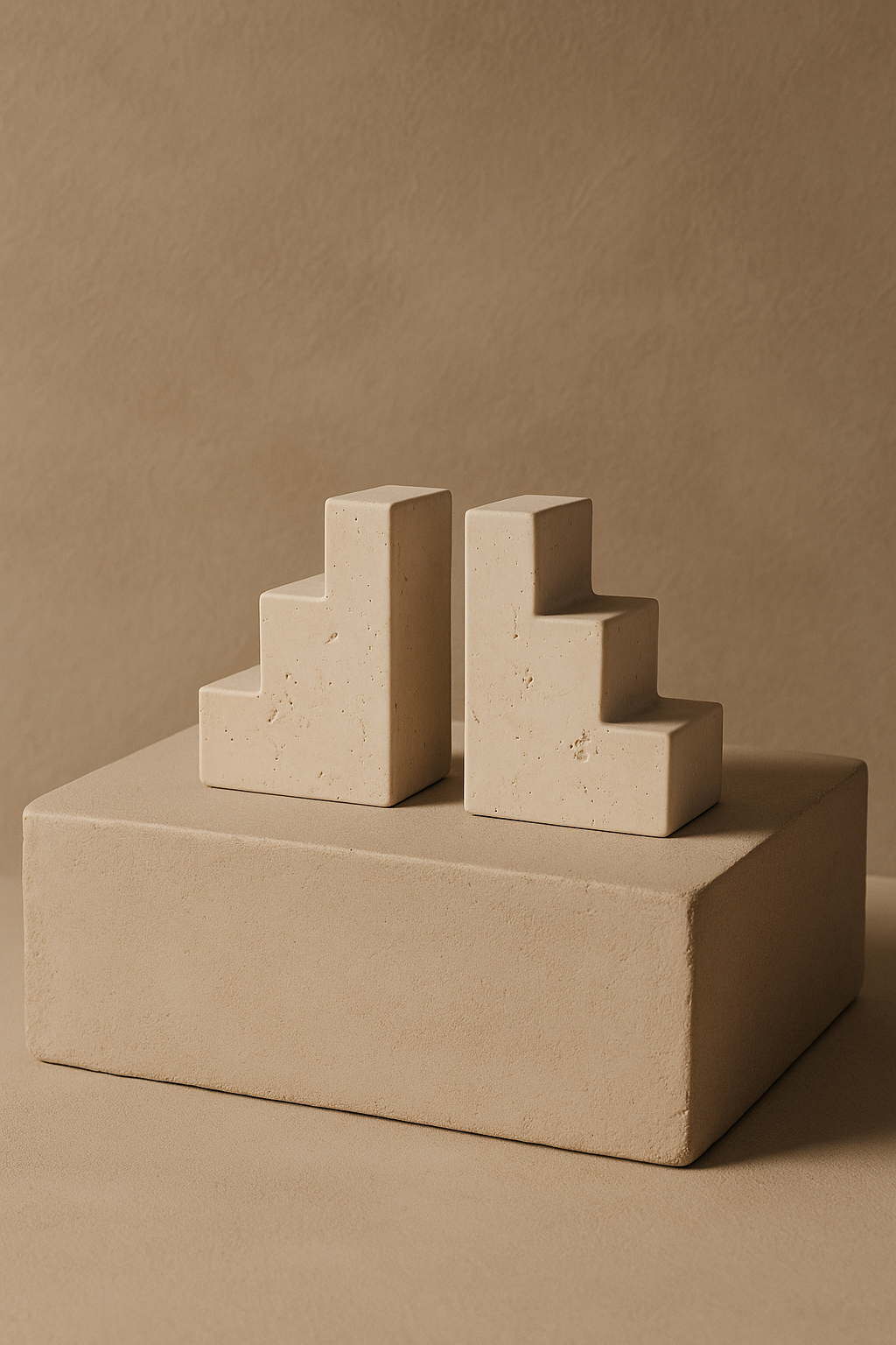 Travertine Stair Bookend