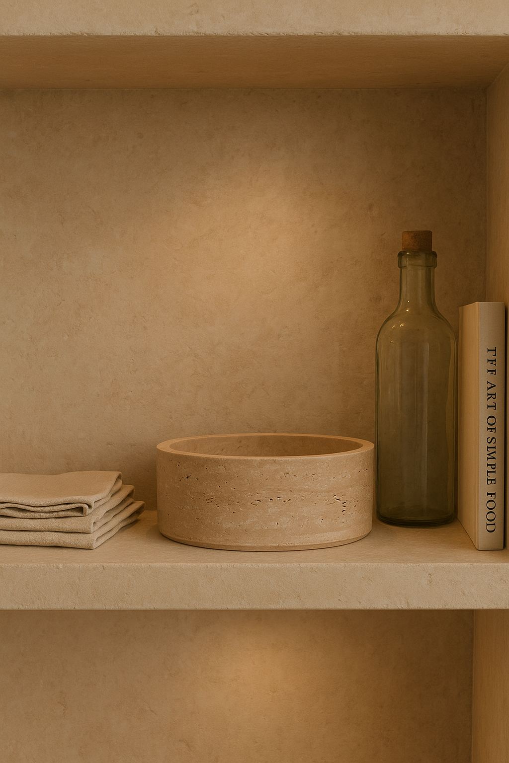 Travertine Fruit Bowl