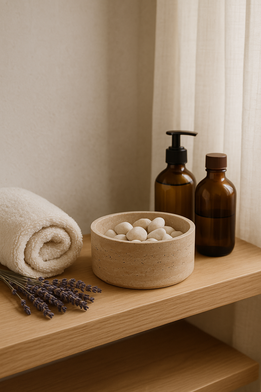 Travertine Fruit Bowl