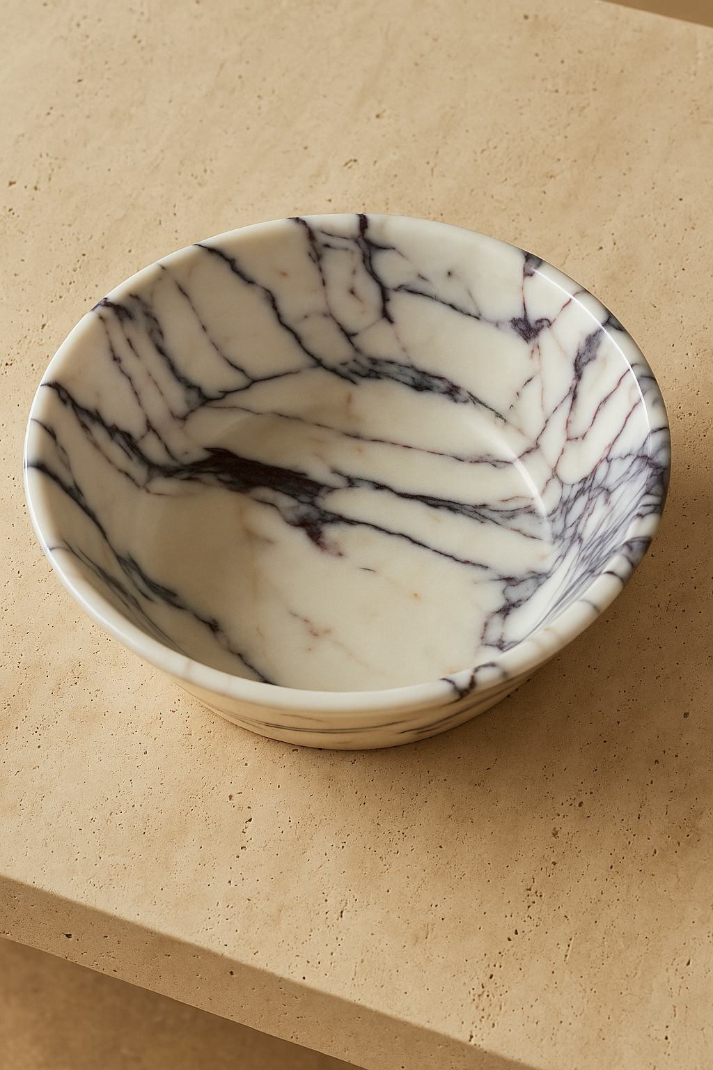 Beige Marble Decorative Bowl