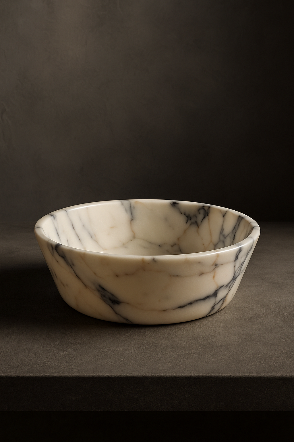 Beige Marble Decorative Bowl