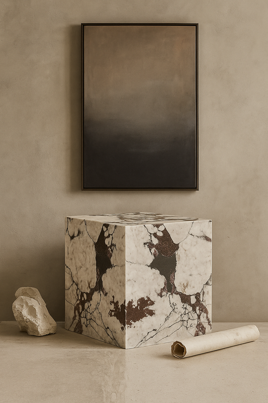Honed Calacatta Viola Marble Plinth