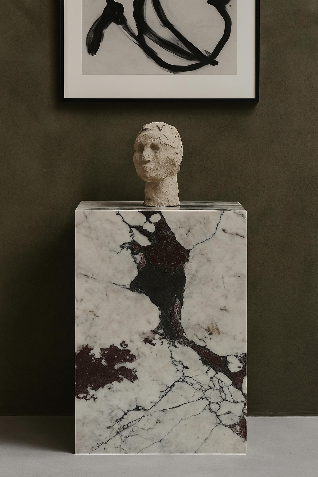 Honed Calacatta Viola Marble Plinth