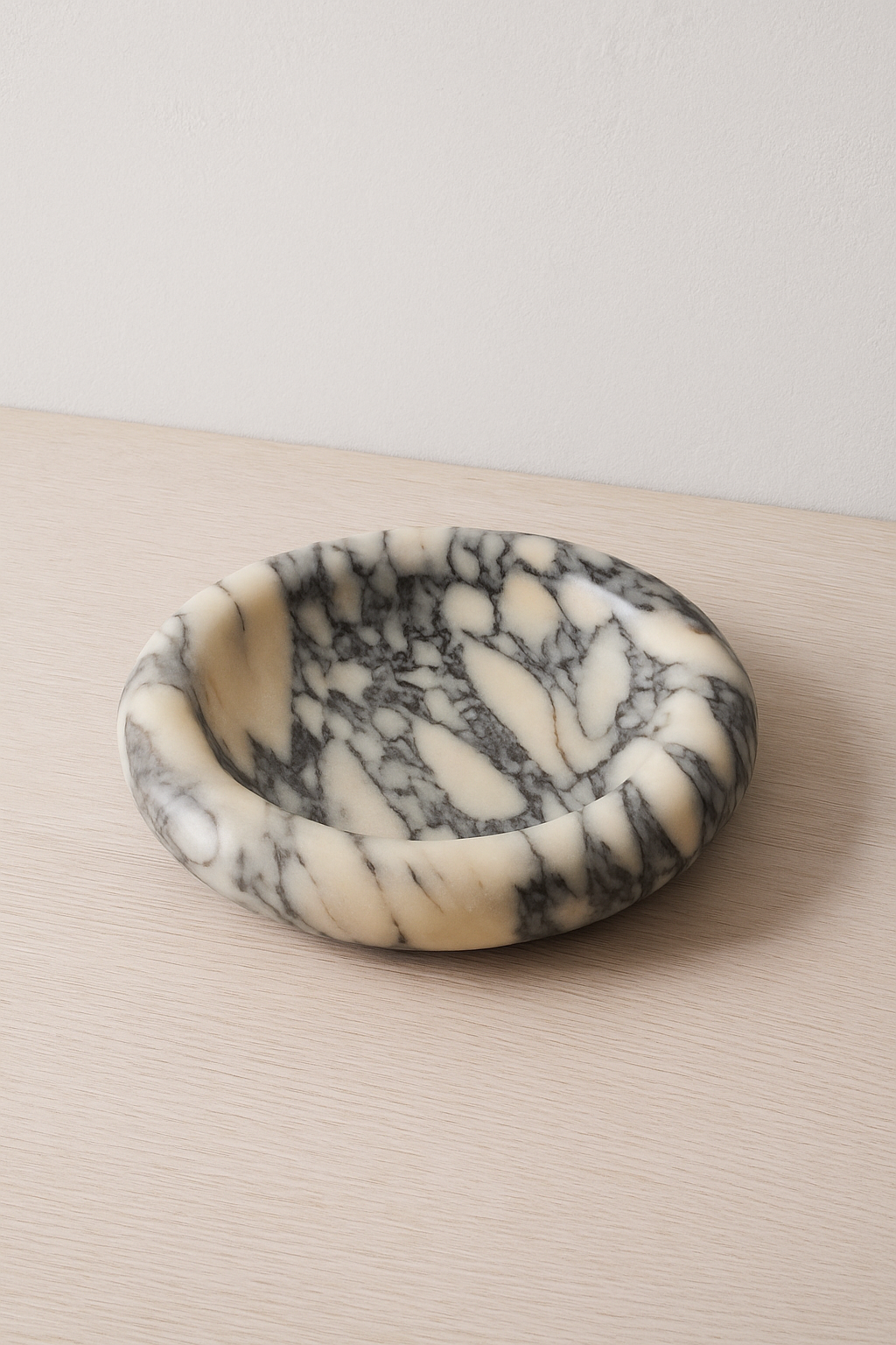 Polished Calacatta Viola Marble Decorative Bowl