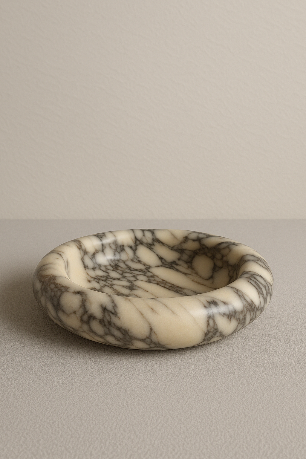Polished Calacatta Viola Marble Decorative Bowl