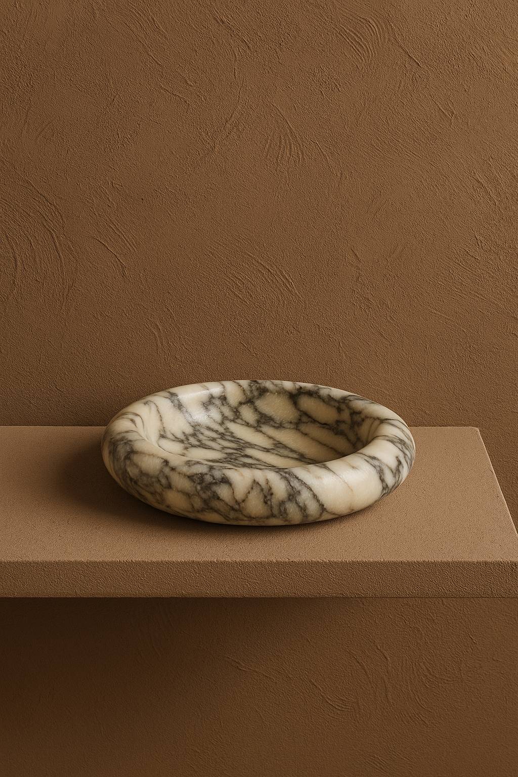 Polished Calacatta Viola Marble Decorative Bowl