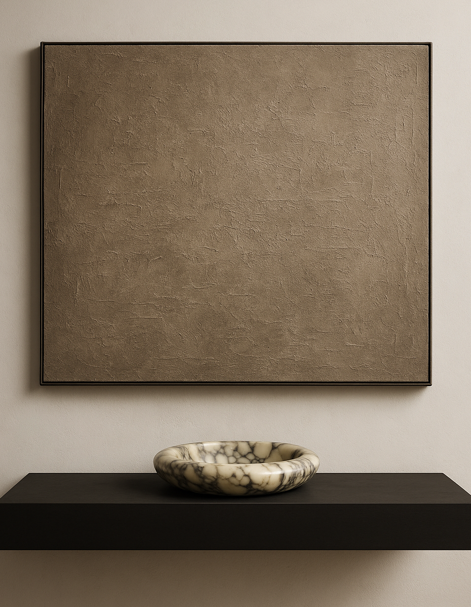 Polished Calacatta Viola Marble Decorative Bowl