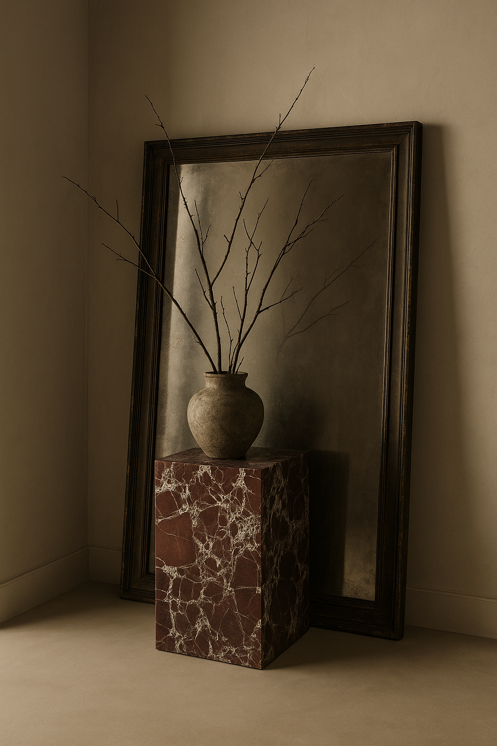 Rosso Levanto Marble Plinth