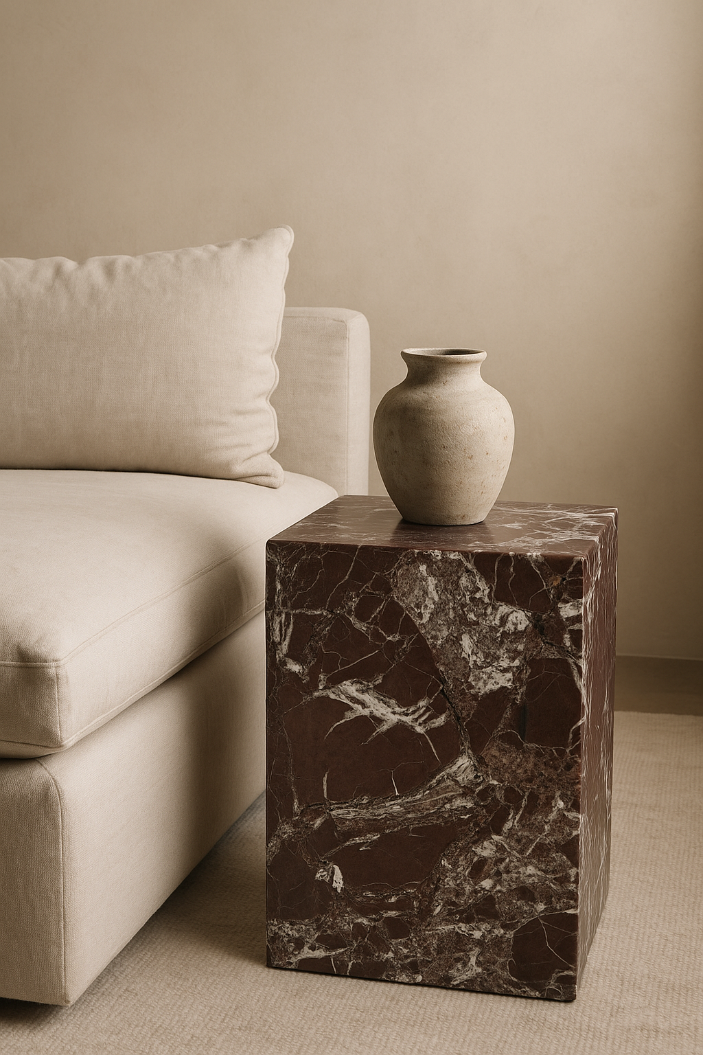 Rosso Levanto Marble Plinth
