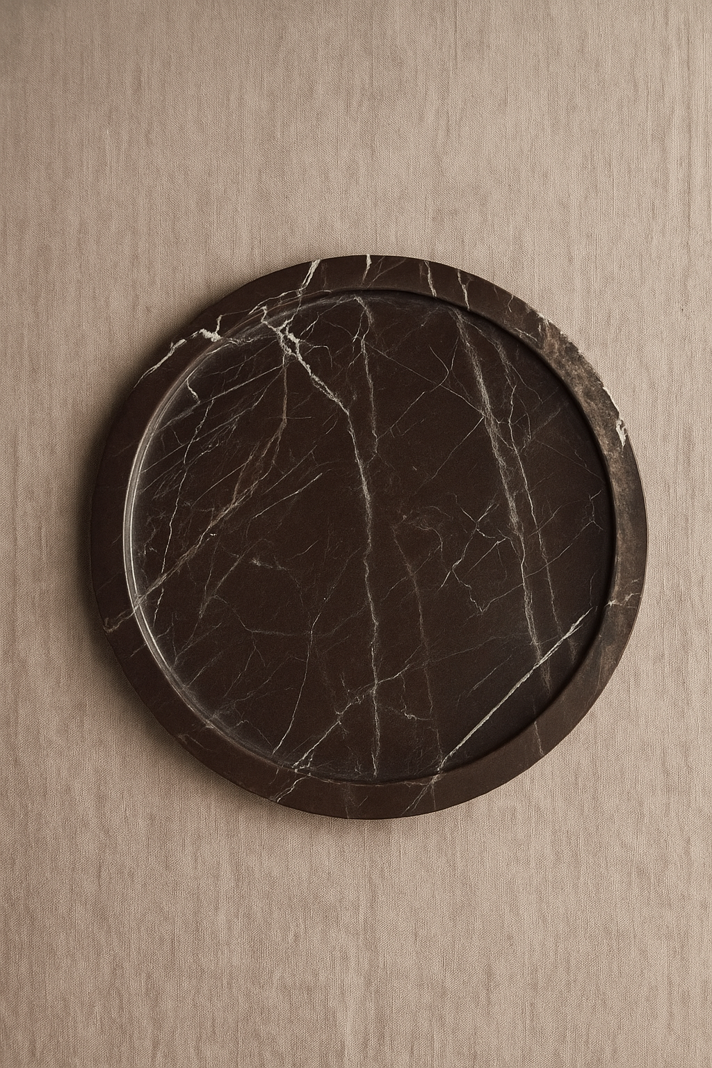 Rosso Levanto Round Marble Tray